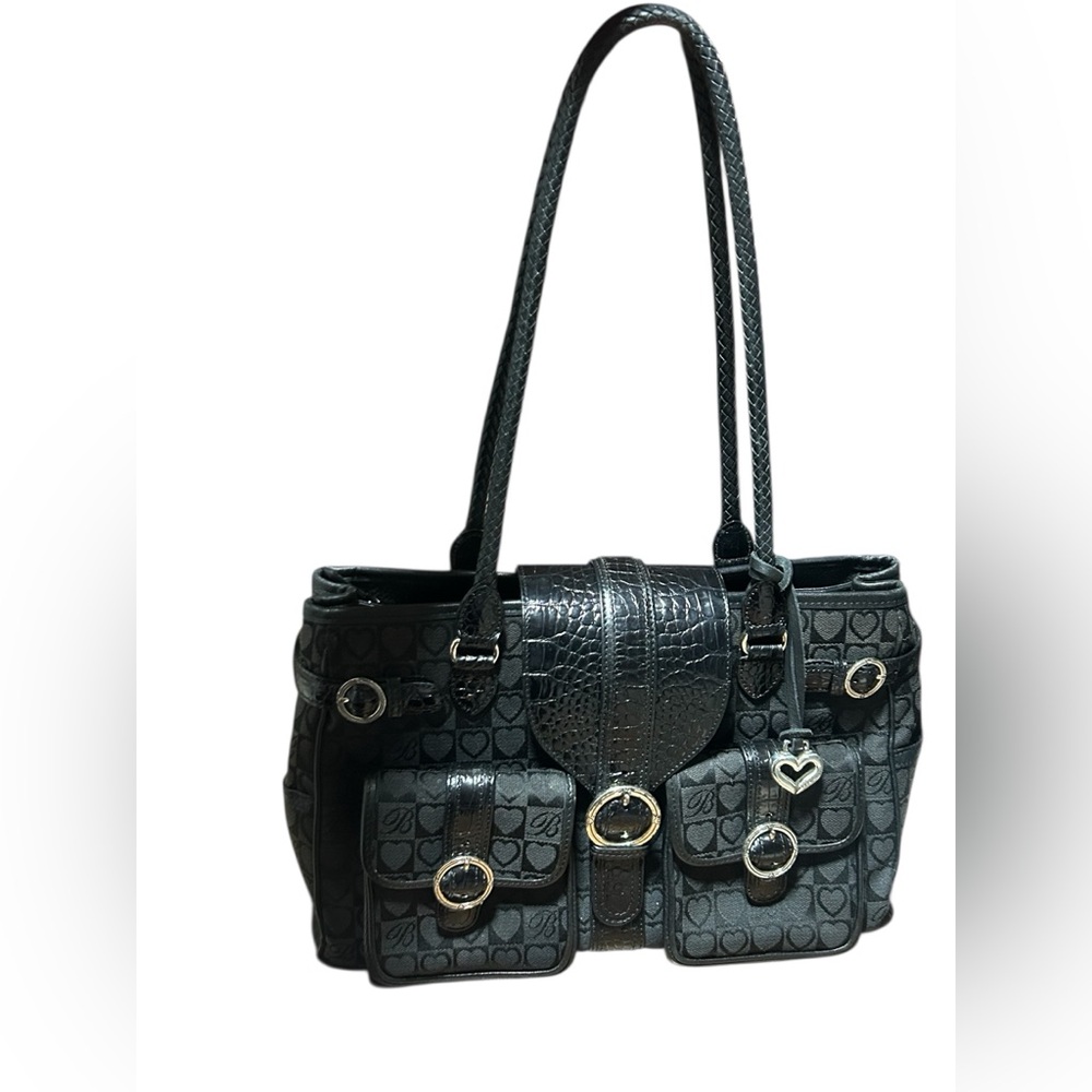 Brighton black hearts shoulder bag/Handbag